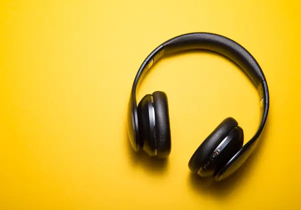 A pair of over-ear headphones
